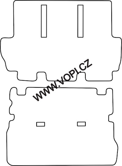 Textil-Autoteppiche Mazda MPV zadní koberce 1996 -09/1999 2000  Autofit (2822)